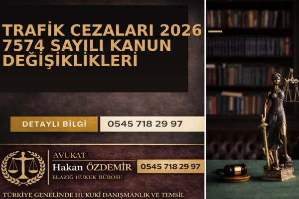 Trafik Cezaları 2026 — 7574 Sayılı Kanun Değişiklikleri